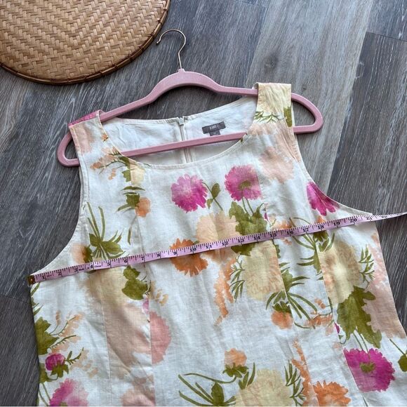 J. Jill Floral Sleeveless Dress - Pink, Green, Cream - Picture 4 of 6